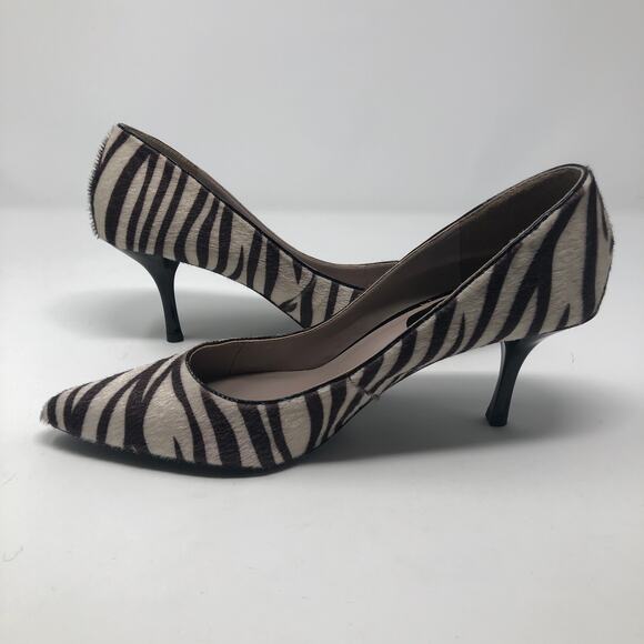 NIne & Co. Faux Fur Zebra Print Heels 8 - Picture 9 of 12
